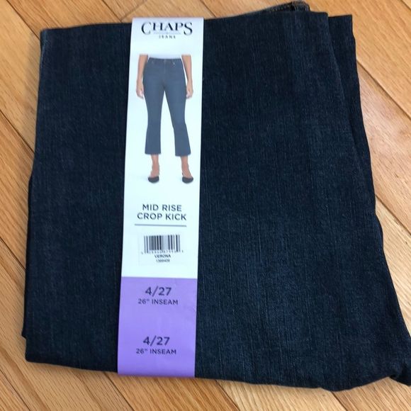 🔴 2 for $25 Chaps - mid rise crop kick size 4 - Picture 3 of 5
